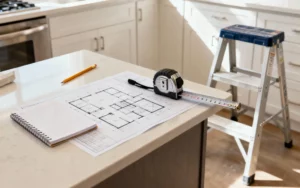 Essential tools required to measure kitchen cabinets